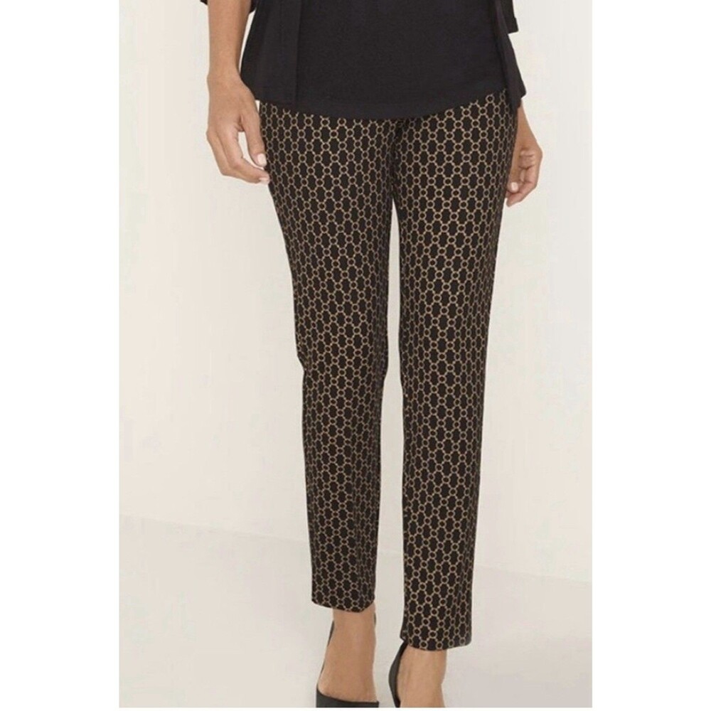 Chico’s Ankle Pants Size 12 Chain Pattern